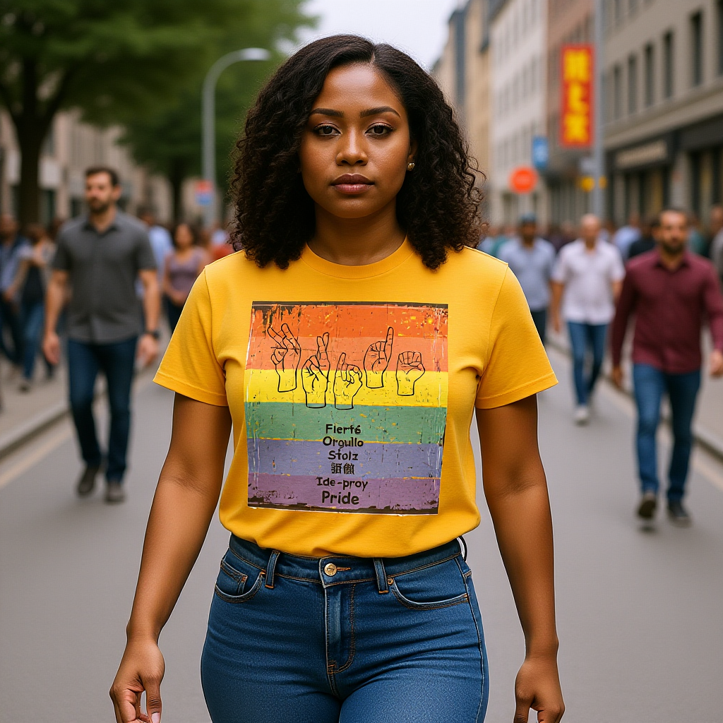 Pride Language - Rainbow Graphic Tee