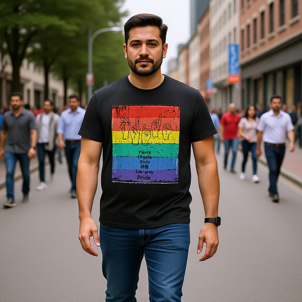 Pride Language - Rainbow Graphic Tee