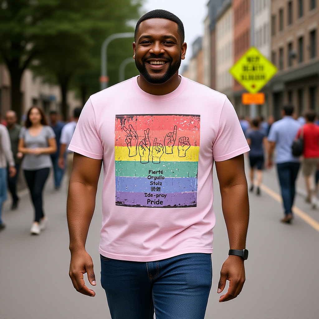 Pride Language - Rainbow Graphic Tee