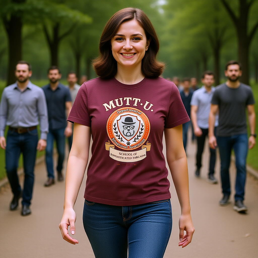 MUTT-U Campus T‑Shirt — School Sophisticated of Sarcasm Mutt Logo Graphic Tee