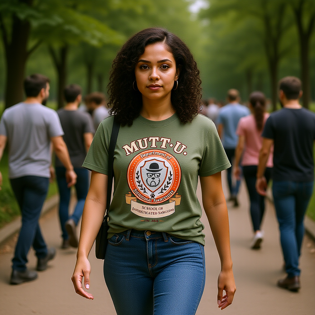MUTT-U Campus T‑Shirt — School Sophisticated of Sarcasm Mutt Logo Graphic Tee