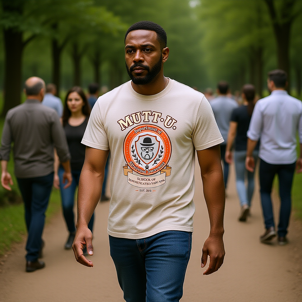 MUTT-U Campus T‑Shirt — School Sophisticated of Sarcasm Mutt Logo Graphic Tee