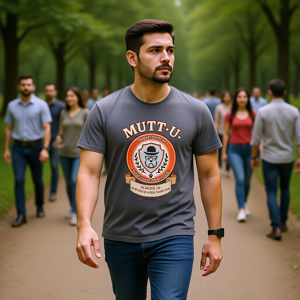 MUTT-U Campus T‑Shirt — School Sophisticated of Sarcasm Mutt Logo Graphic Tee