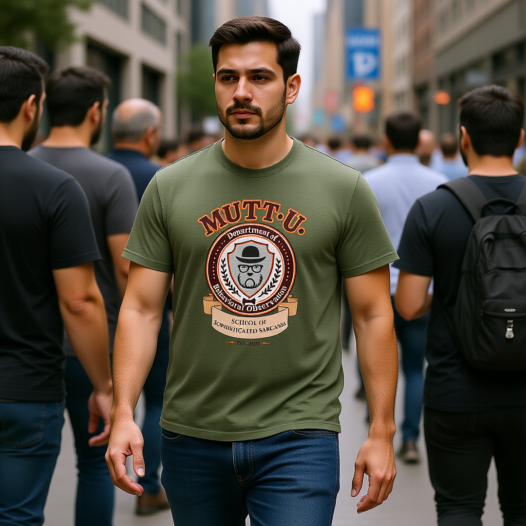 Mutt U Campus T-Shirt - School of Sophisticated Sarcasm Mutt Logo Graphic Tee