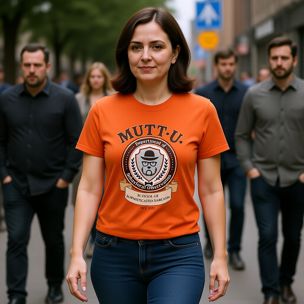 Mutt U Campus T-Shirt - School of Sophisticated Sarcasm Mutt Logo Graphic Tee