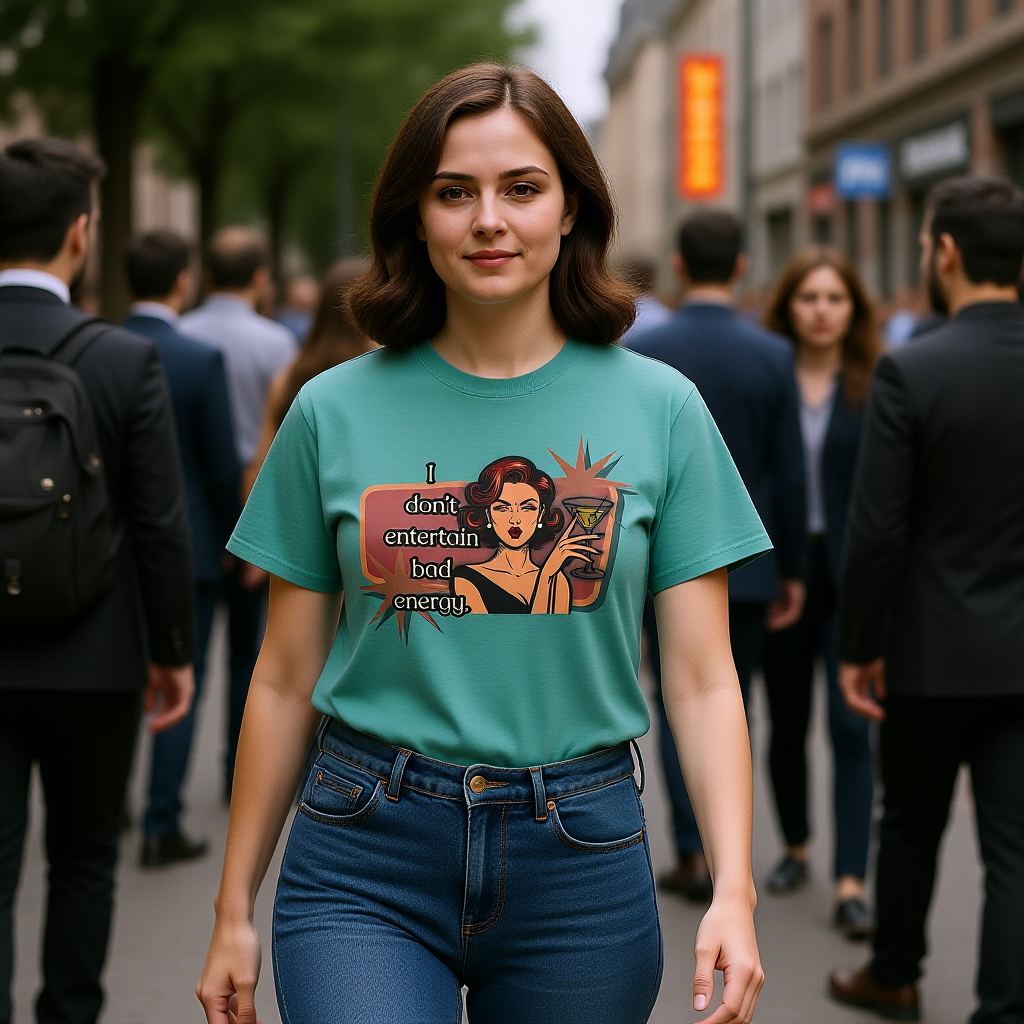 I Don't Entertain Bad Energy Retro T-Shirt — Curated and Refined Graphic Tee