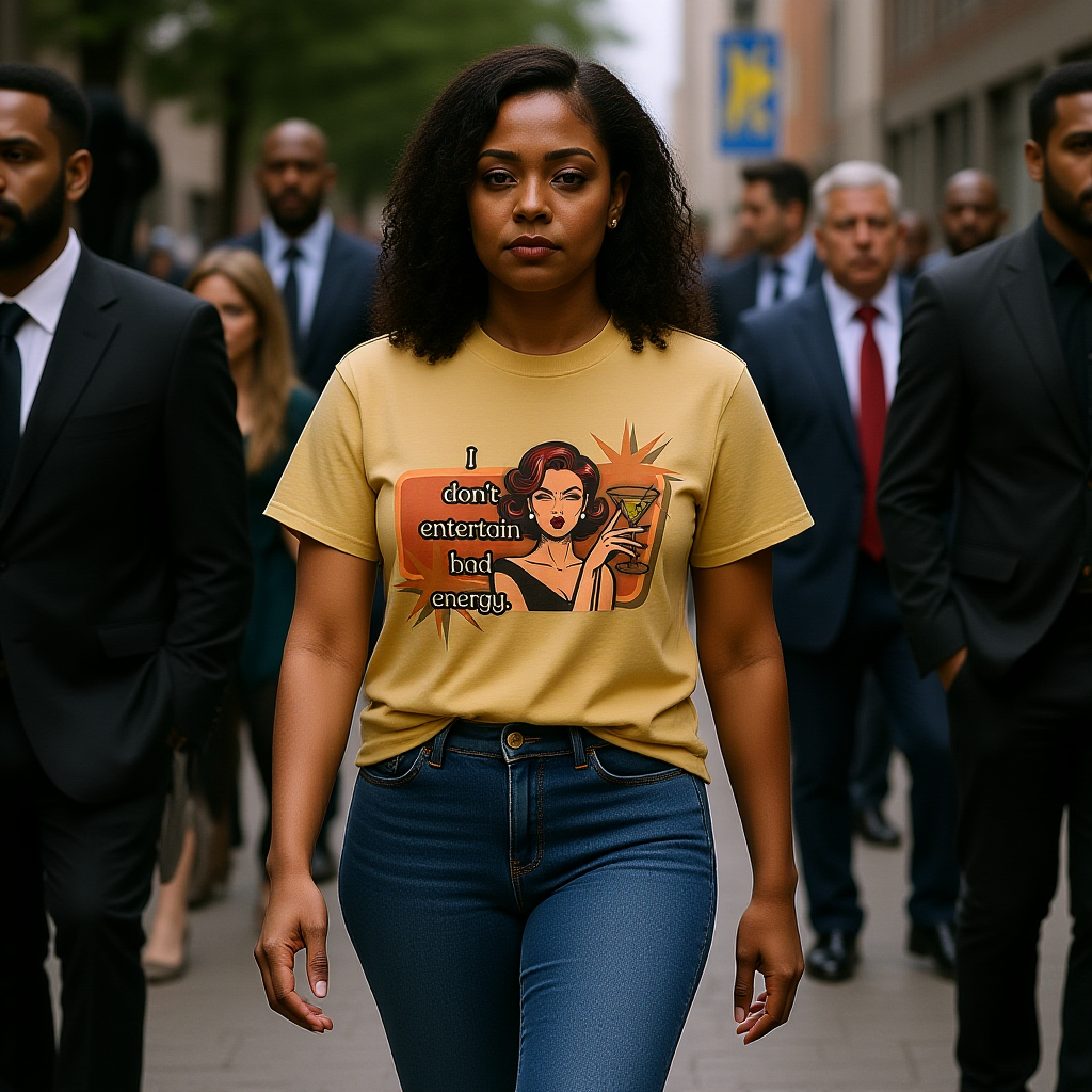 I Don't Entertain Bad Energy Retro T-Shirt — Curated and Refined Graphic Tee