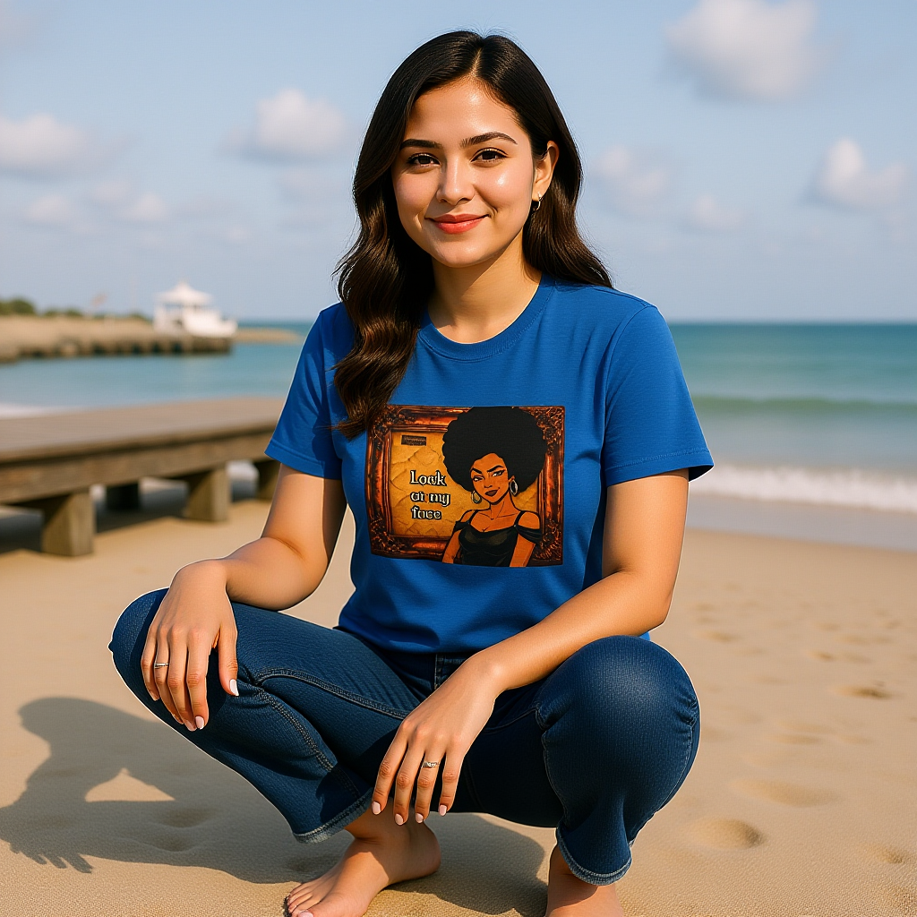 Look at My Face Retro T-Shirt — Vintage Style Sheila Mood Graphic Tee
