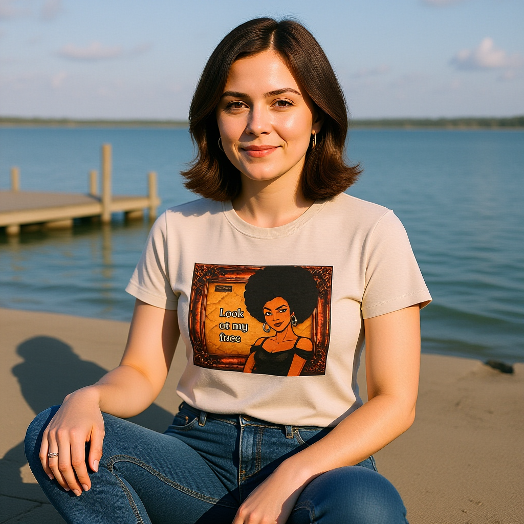 Look at My Face Retro T-Shirt — Vintage Style Sheila Mood Graphic Tee