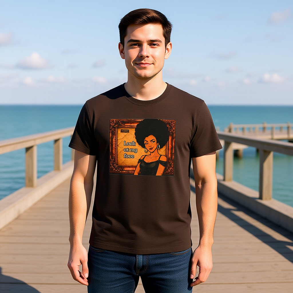 Look at My Face Retro T-Shirt — Vintage Style Sheila Mood Graphic Tee