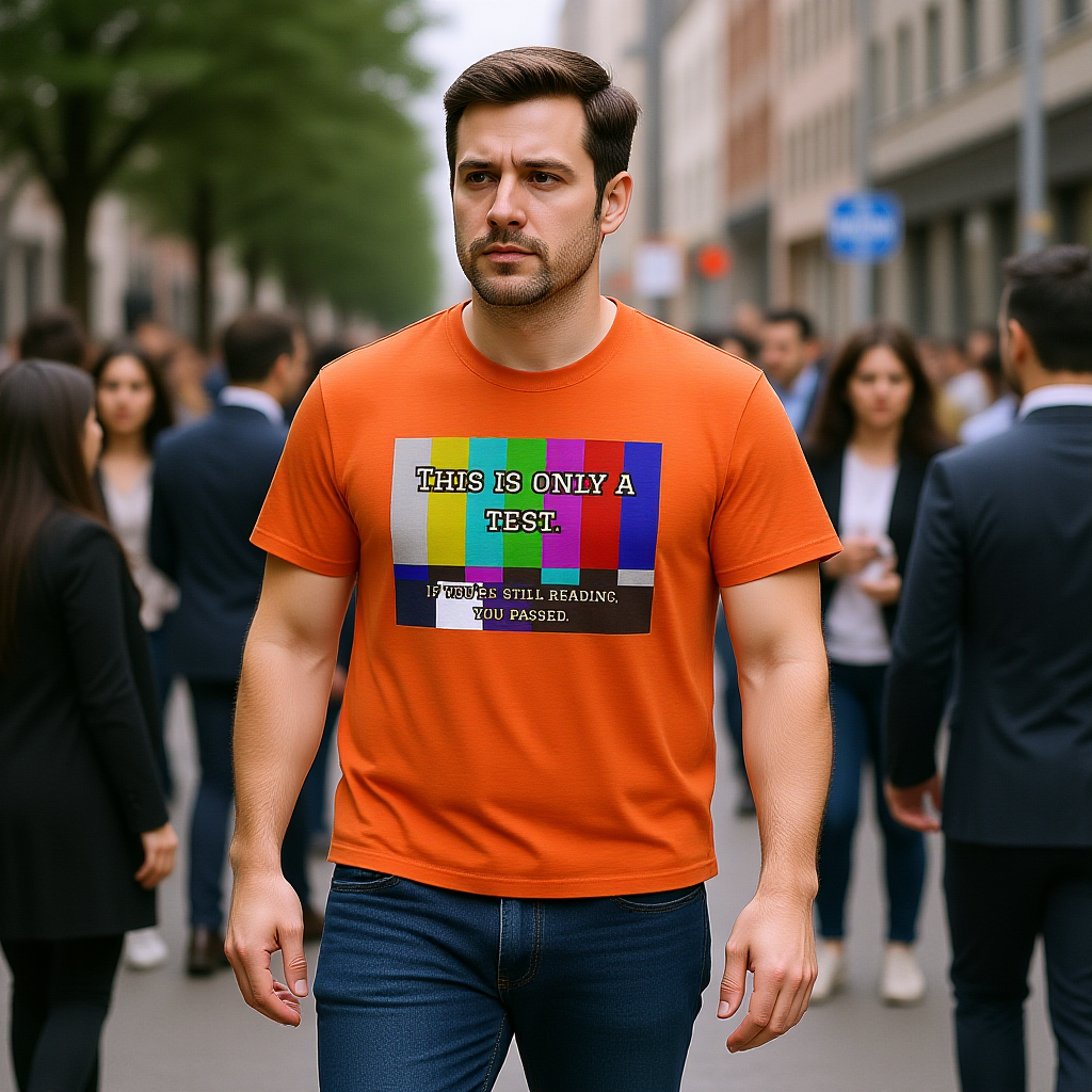 TV Test Pattern Retro T‑Shirt — This Is Only a Test Graphic Tee