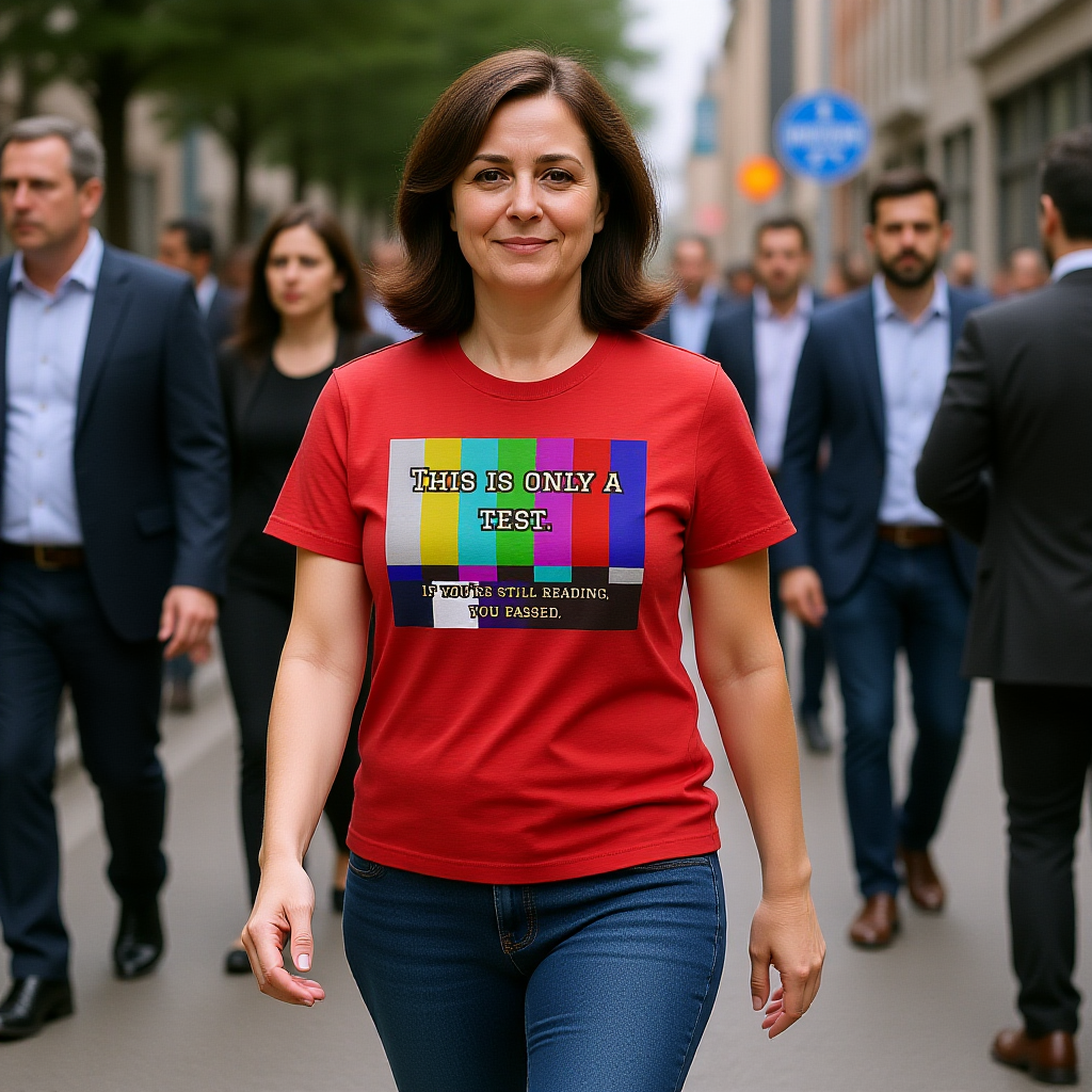 TV Test Pattern Retro T‑Shirt — This Is Only a Test Graphic Tee