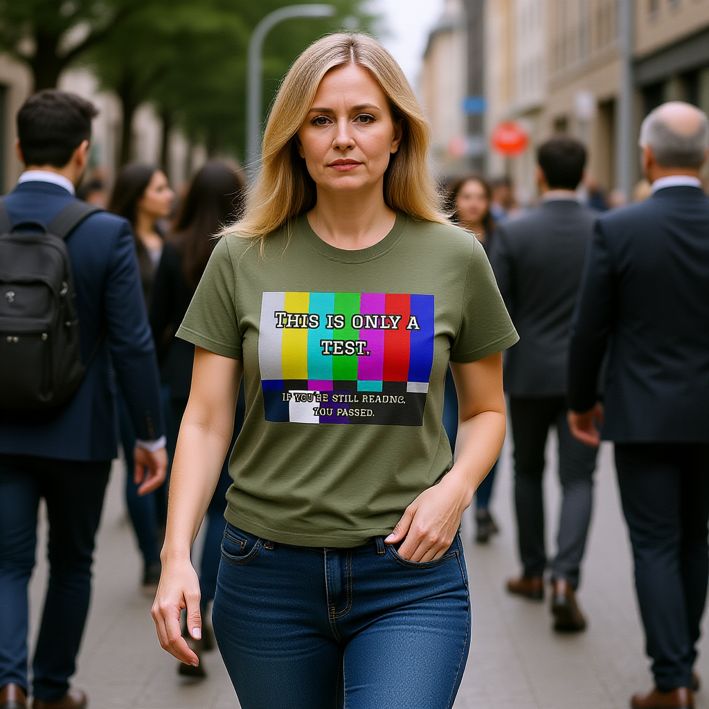 TV Test Pattern Retro T‑Shirt — This Is Only a Test Graphic Tee
