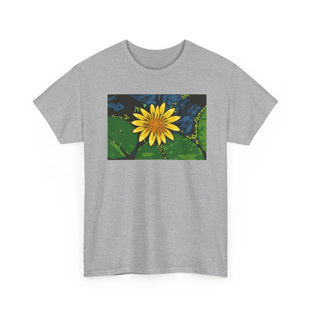 Lily Pad Floral Tee - Unisex Heavy Cotton Shirt