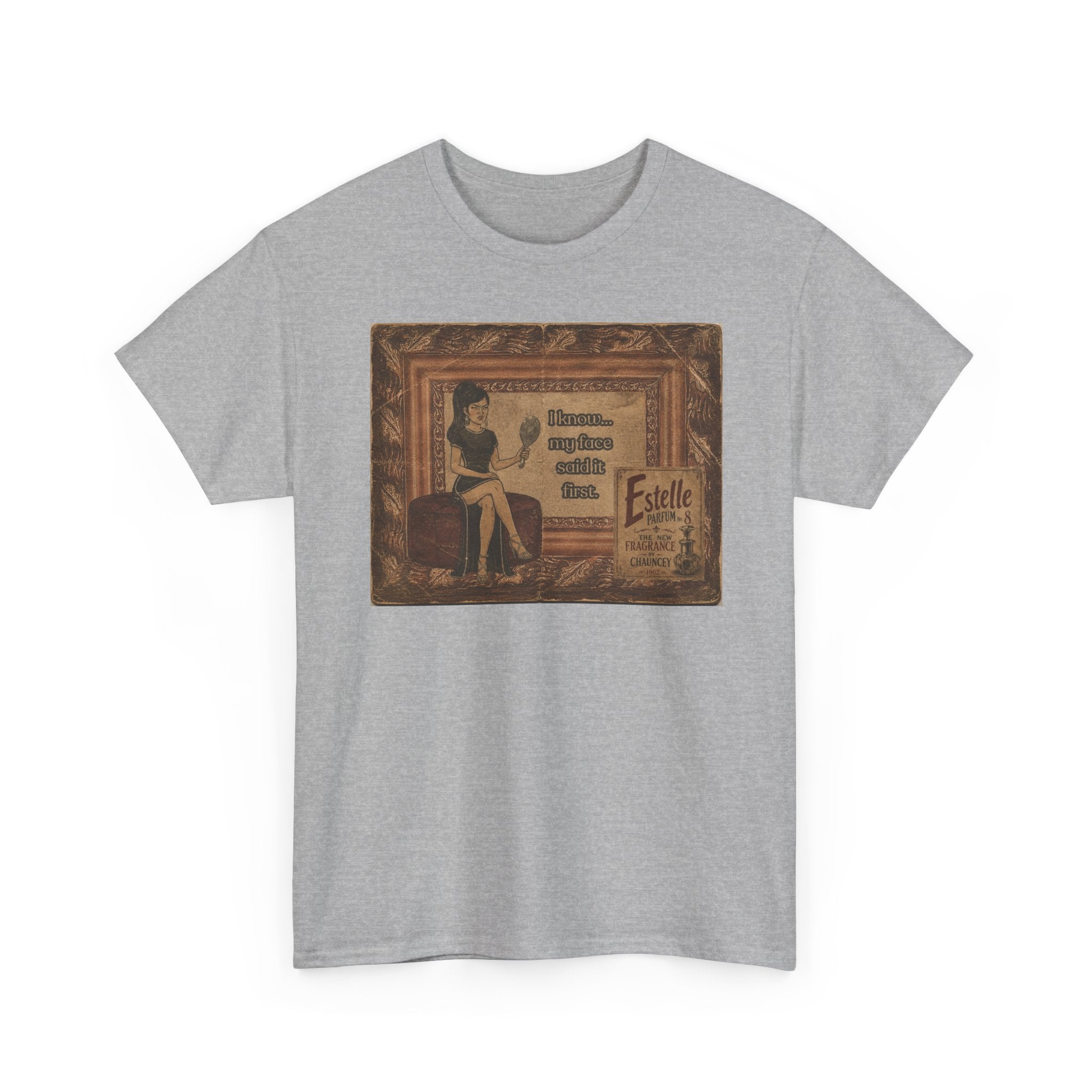 I know My Face Retro T-Shirt — Estelle Parfum Vintage Style Graphic Tee
