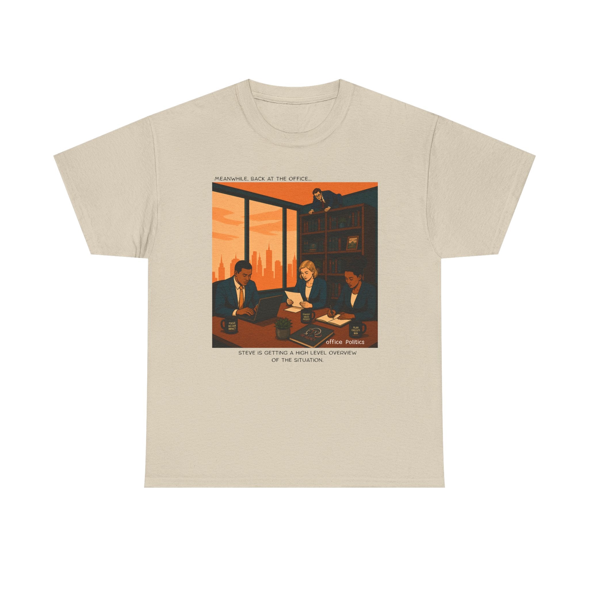 office Politics Retro T-Shirt — Steve's Overview Vintage Style Graphic Tee