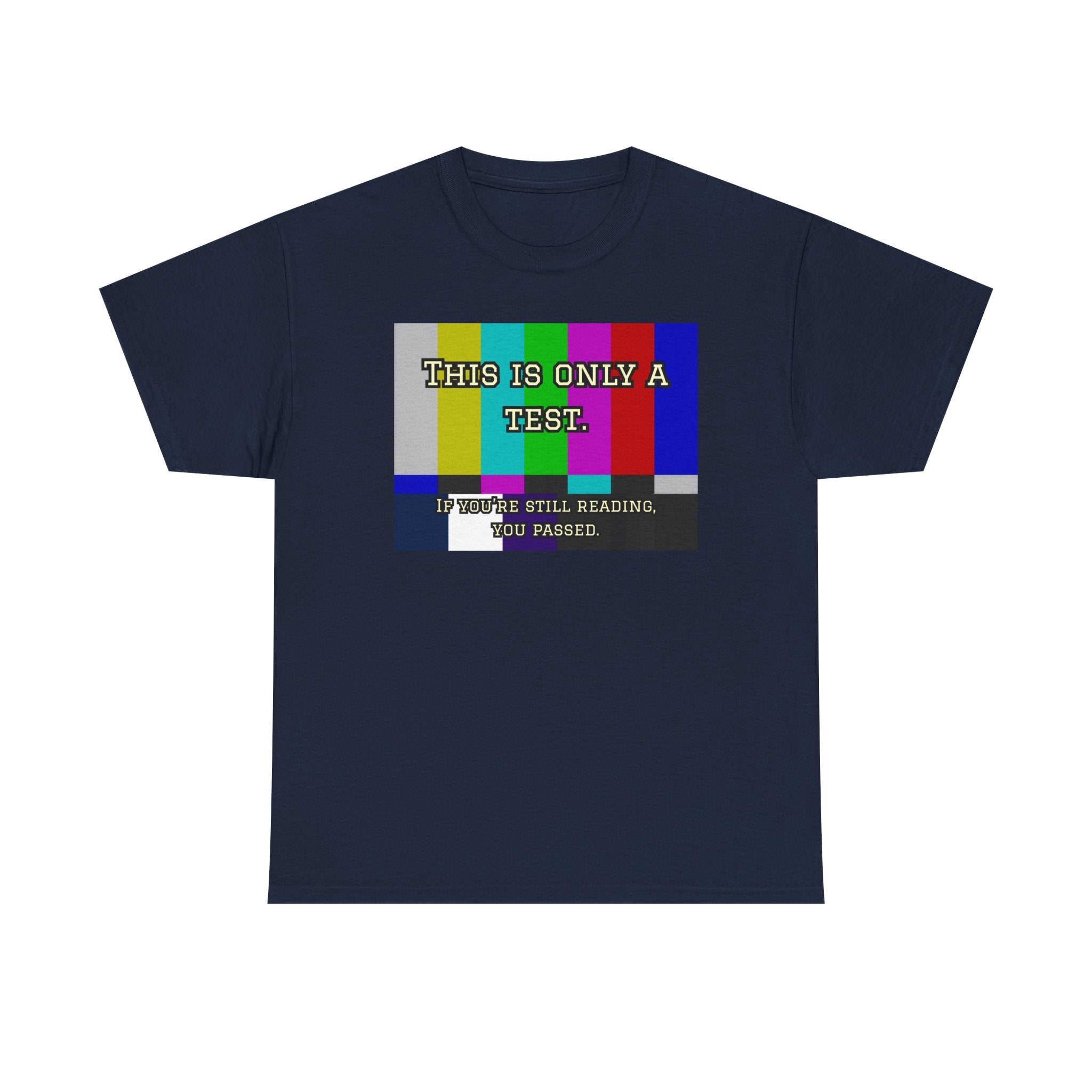 TV Test Pattern Retro T‑Shirt — This Is Only a Test Graphic Tee