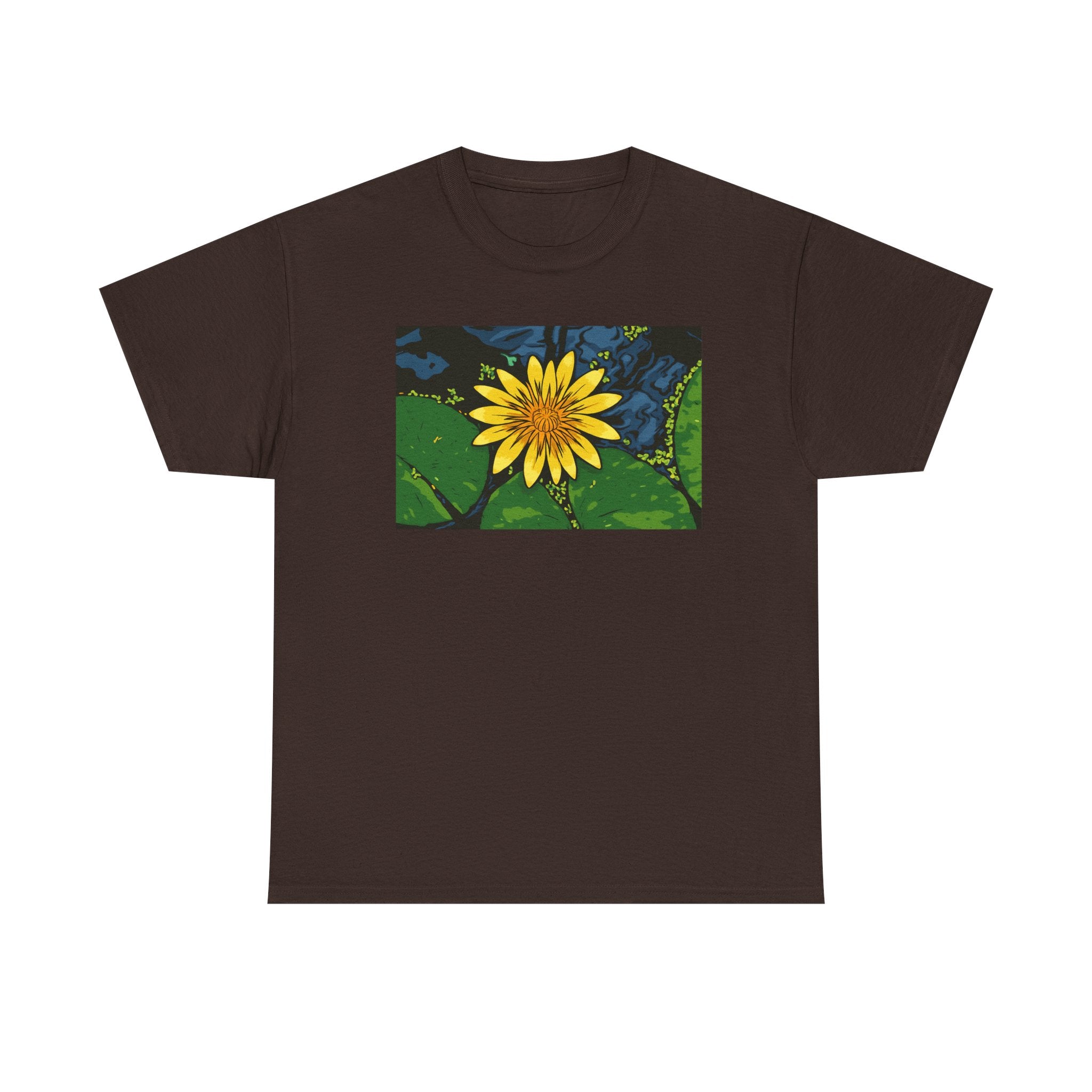 Lily Pad Floral Tee - Unisex Heavy Cotton Shirt