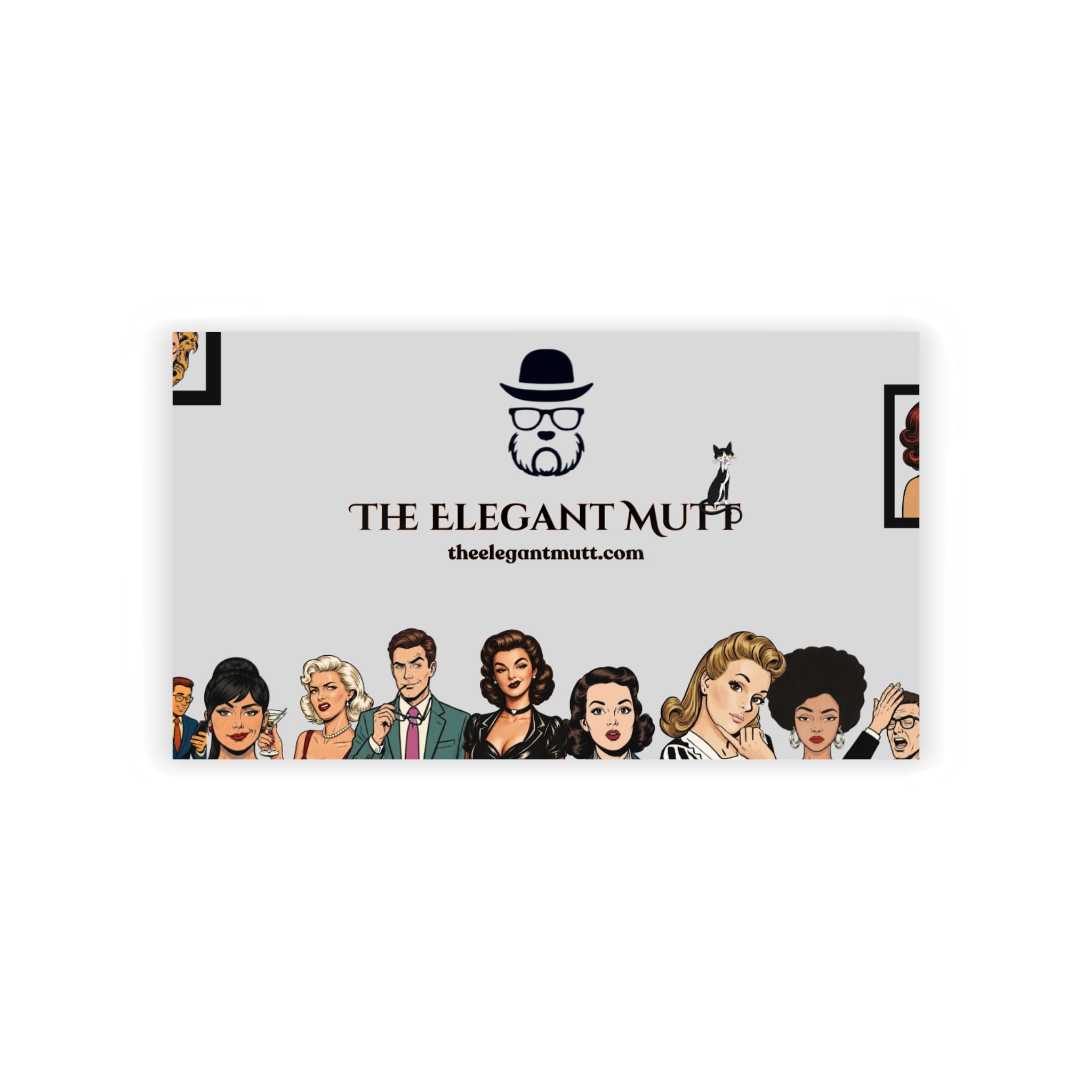 Business Card — The Elegant Mutt Logo Card (Professional Graphic Tee Brand)