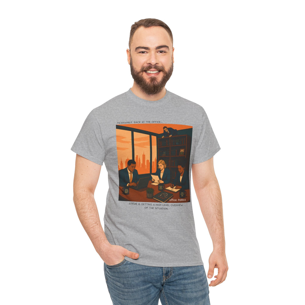 office Politics Retro T-Shirt — Steve's Overview Vintage Style Graphic Tee