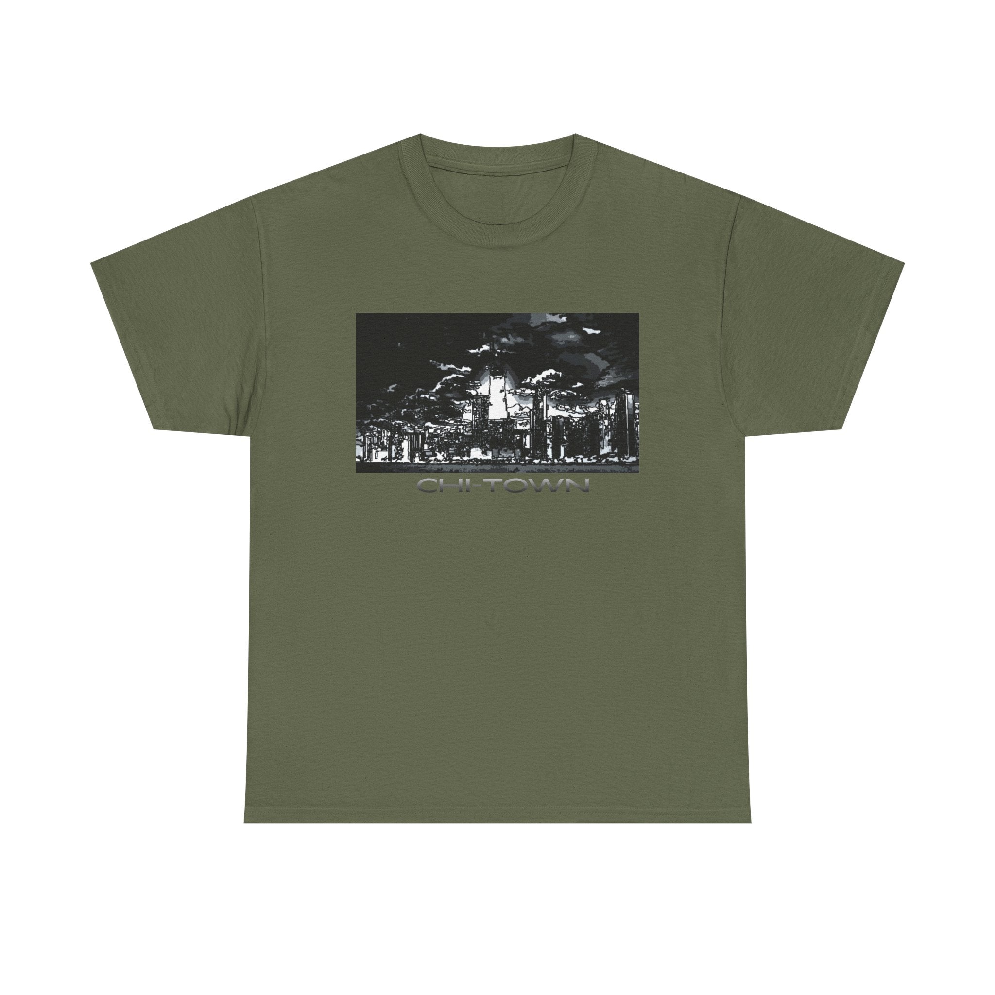 Chi-Town Skyline Tee — Chicago Night Cityscape T-Shirt