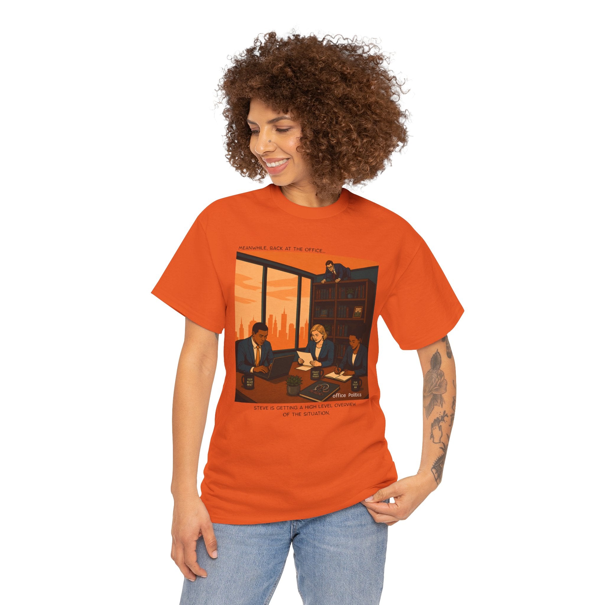 office Politics Retro T-Shirt — Steve's Overview Vintage Style Graphic Tee
