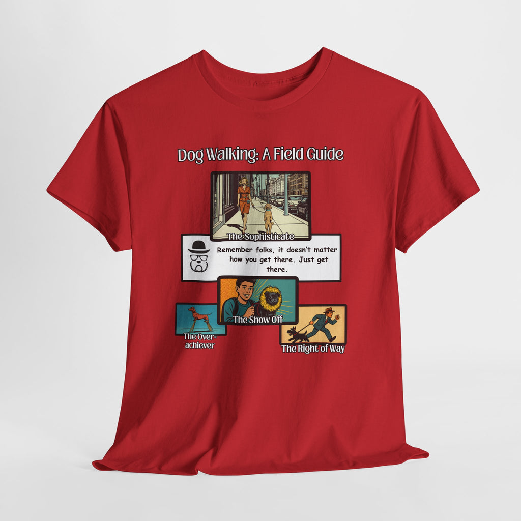 Dog Walking Guide — "Dog Walking: A Field Guide" Illustrated Graphic Tee