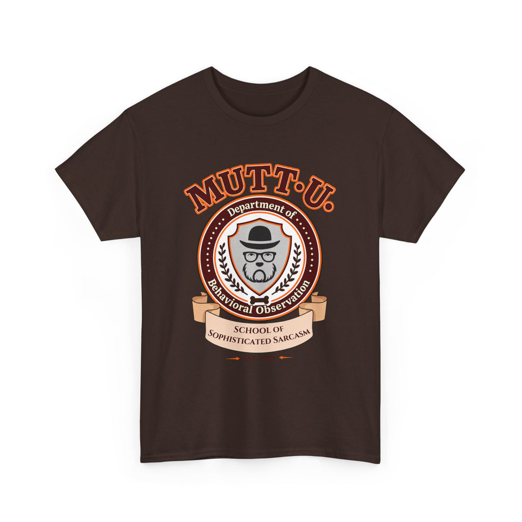 Mutt U Campus T-Shirt - School of Sophisticated Sarcasm Mutt Logo Graphic Tee