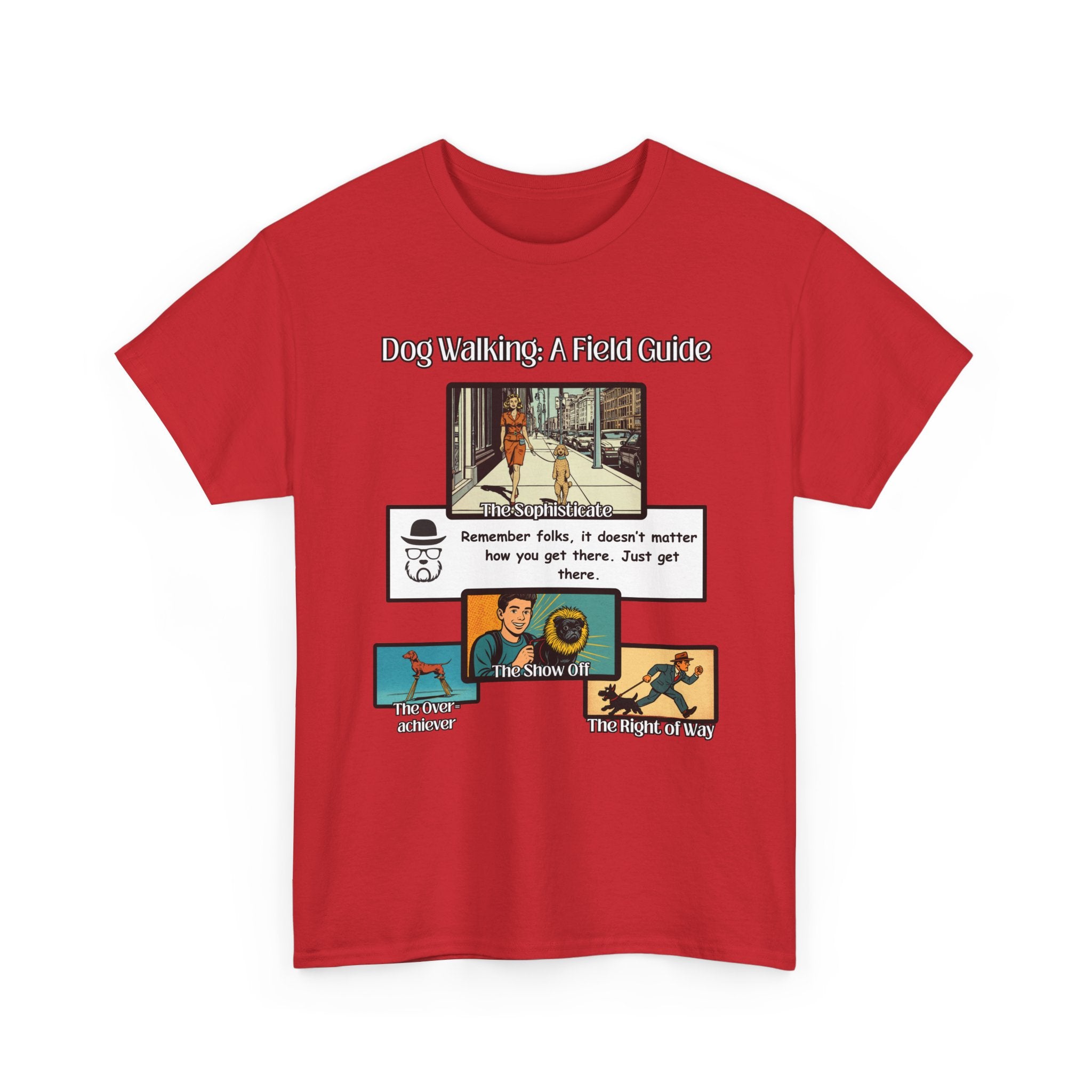 Dog Walking Guide — "Dog Walking: A Field Guide" Illustrated Graphic Tee