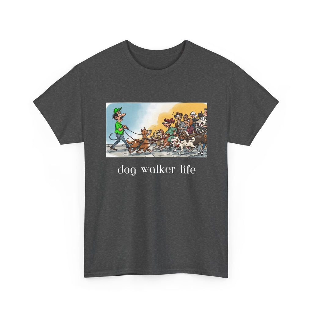 Dog Walker Life T-Shirt | Cartoon Pack of Dogs Design