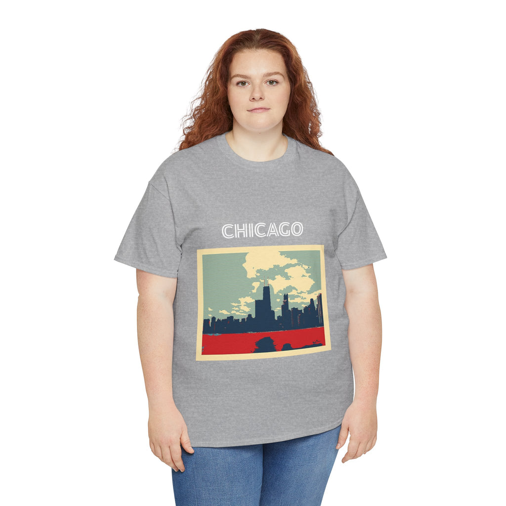 Chicago Skyline Unisex Heavy Cotton Tee