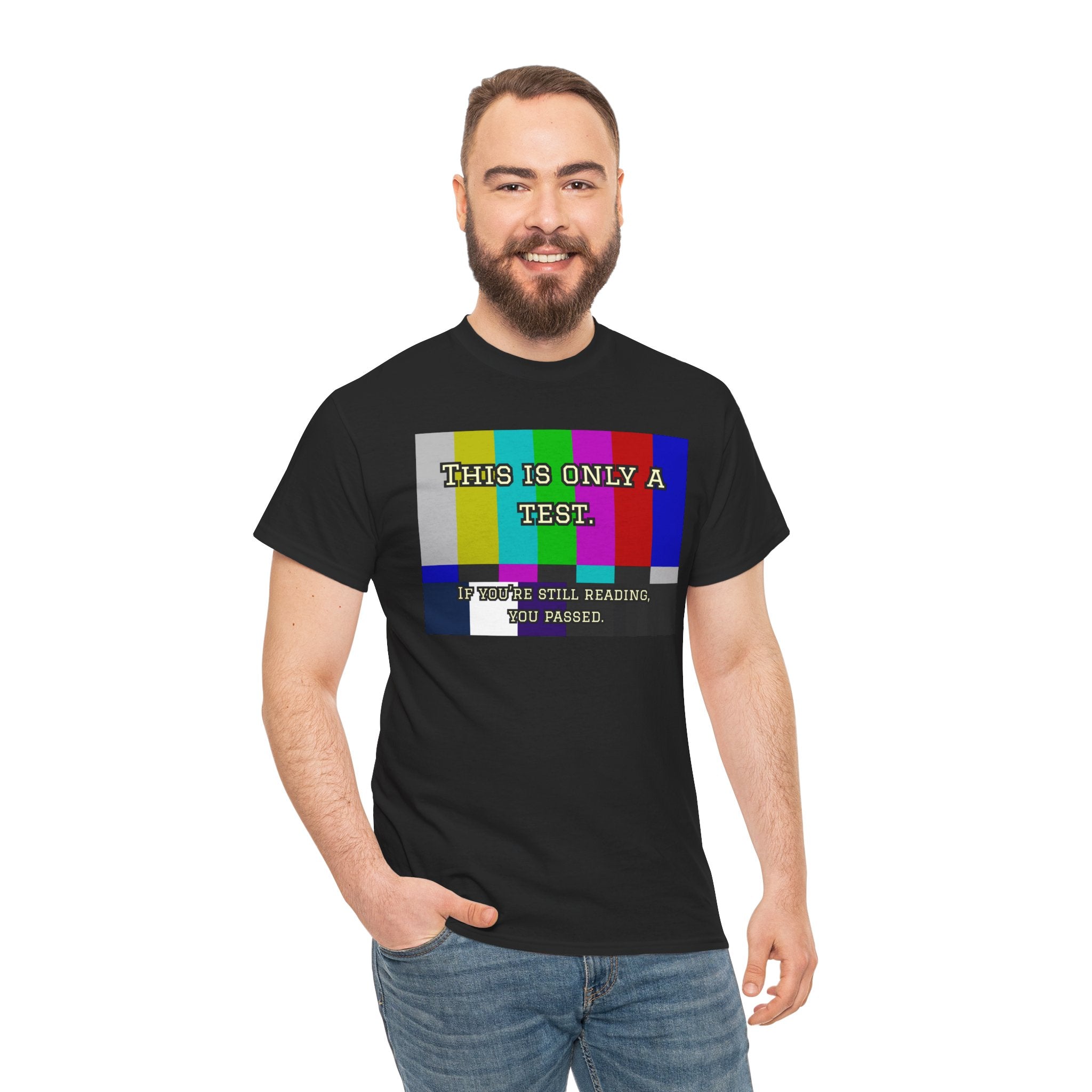 TV Test Pattern Retro T‑Shirt — This Is Only a Test Graphic Tee