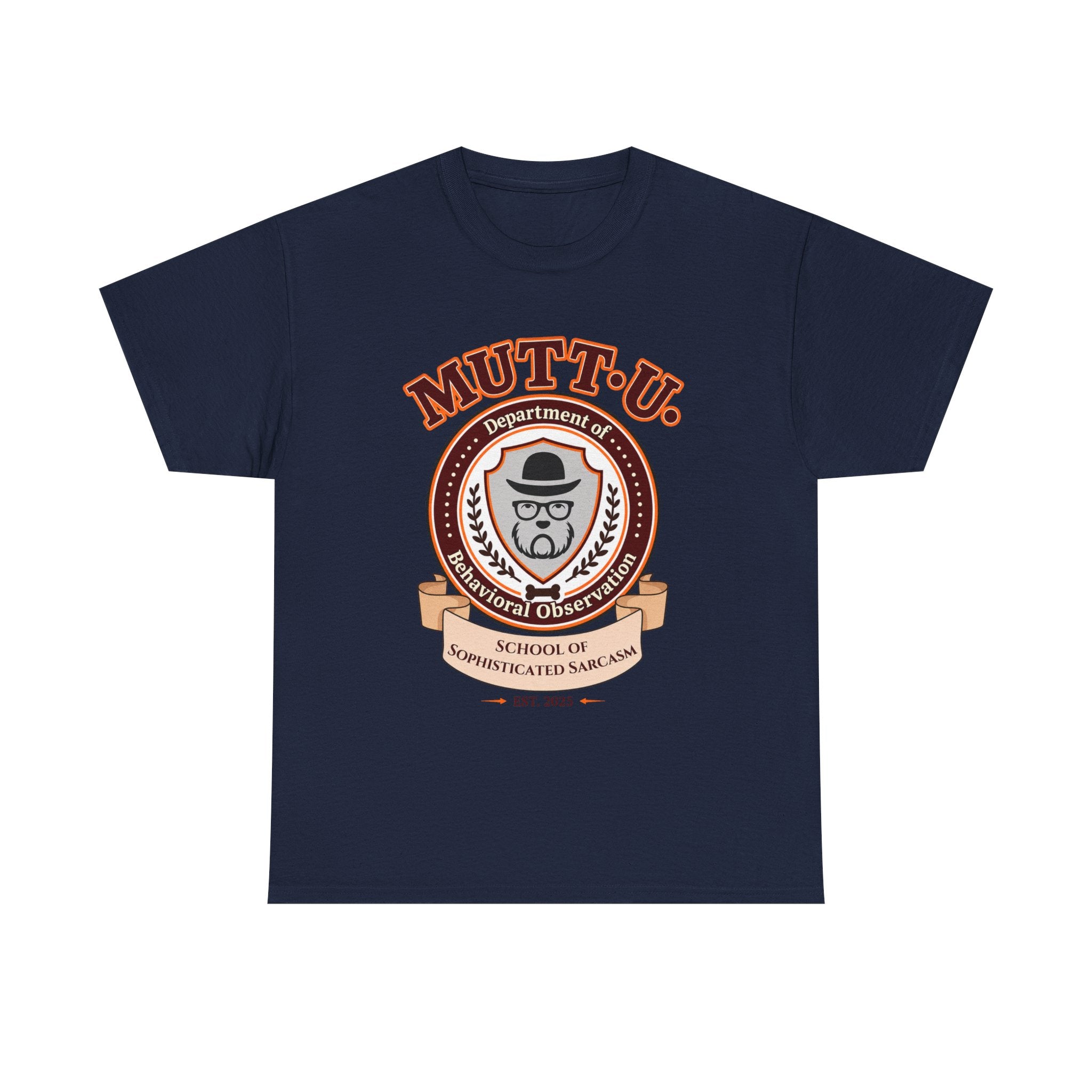 Mutt U Campus T-Shirt - Dept of Behavioral Observation Mutt Logo Graphic Tee