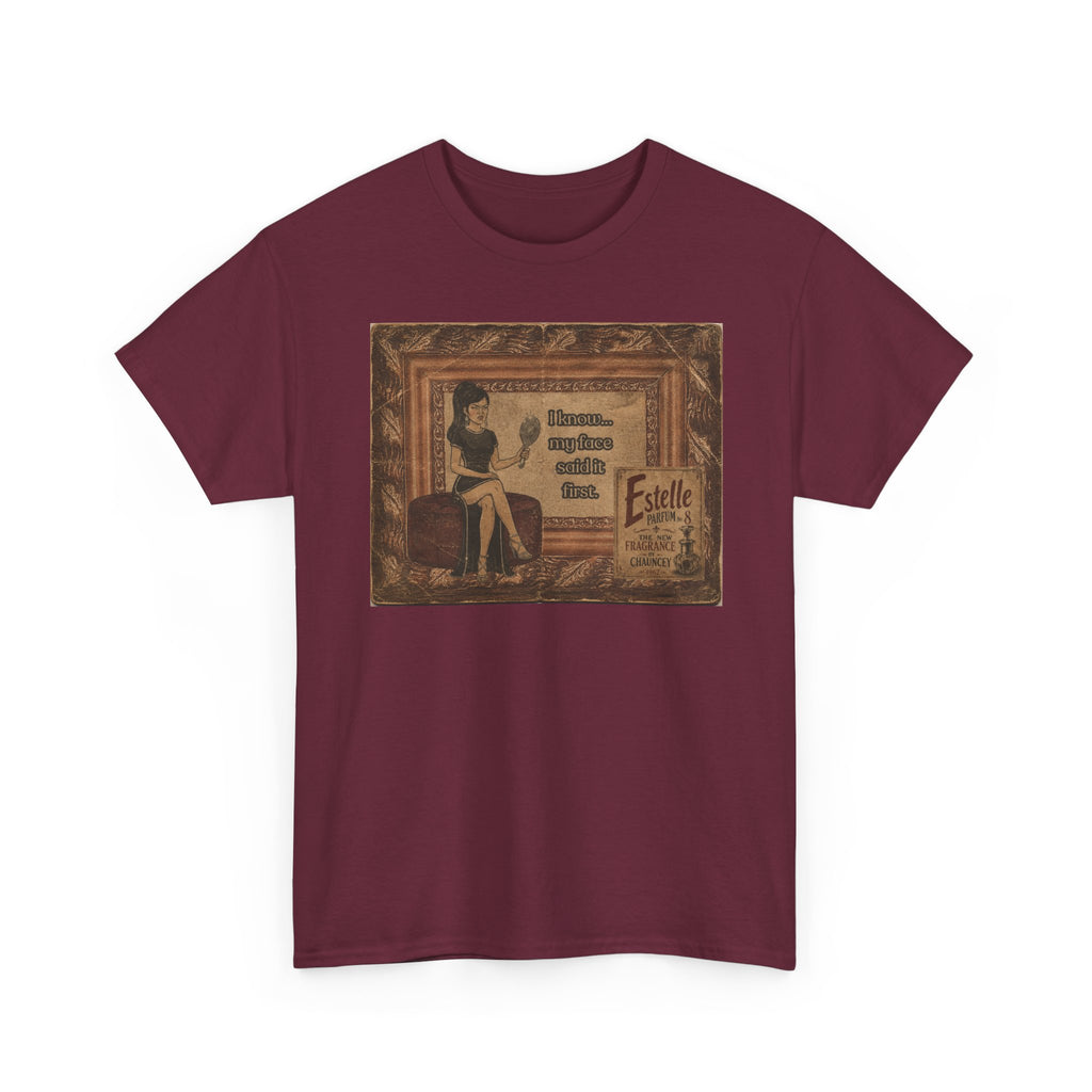 I know My Face Retro T-Shirt — Estelle Parfum Vintage Style Graphic Tee