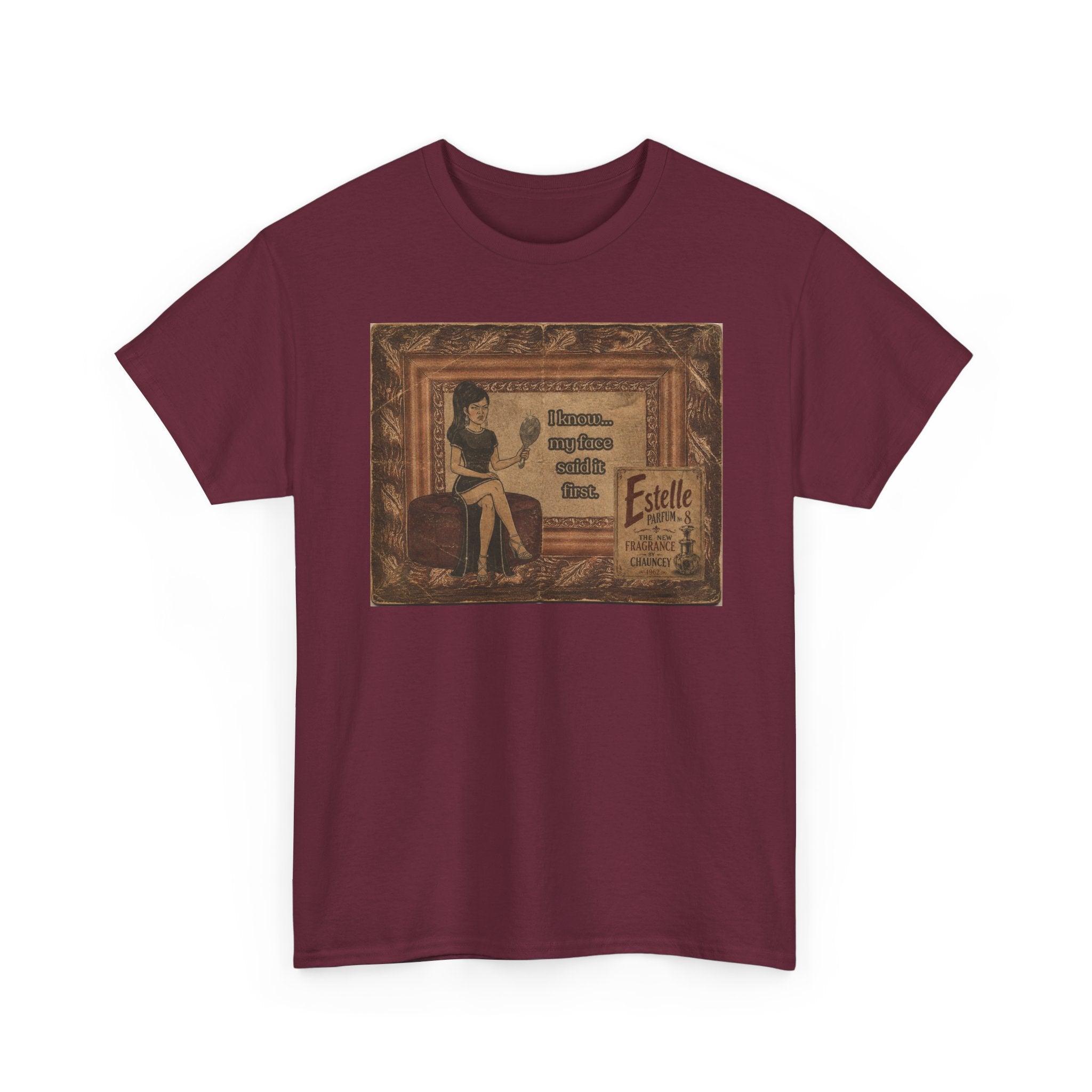 I know My Face Retro T-Shirt — Estelle Parfum Vintage Style Graphic Tee