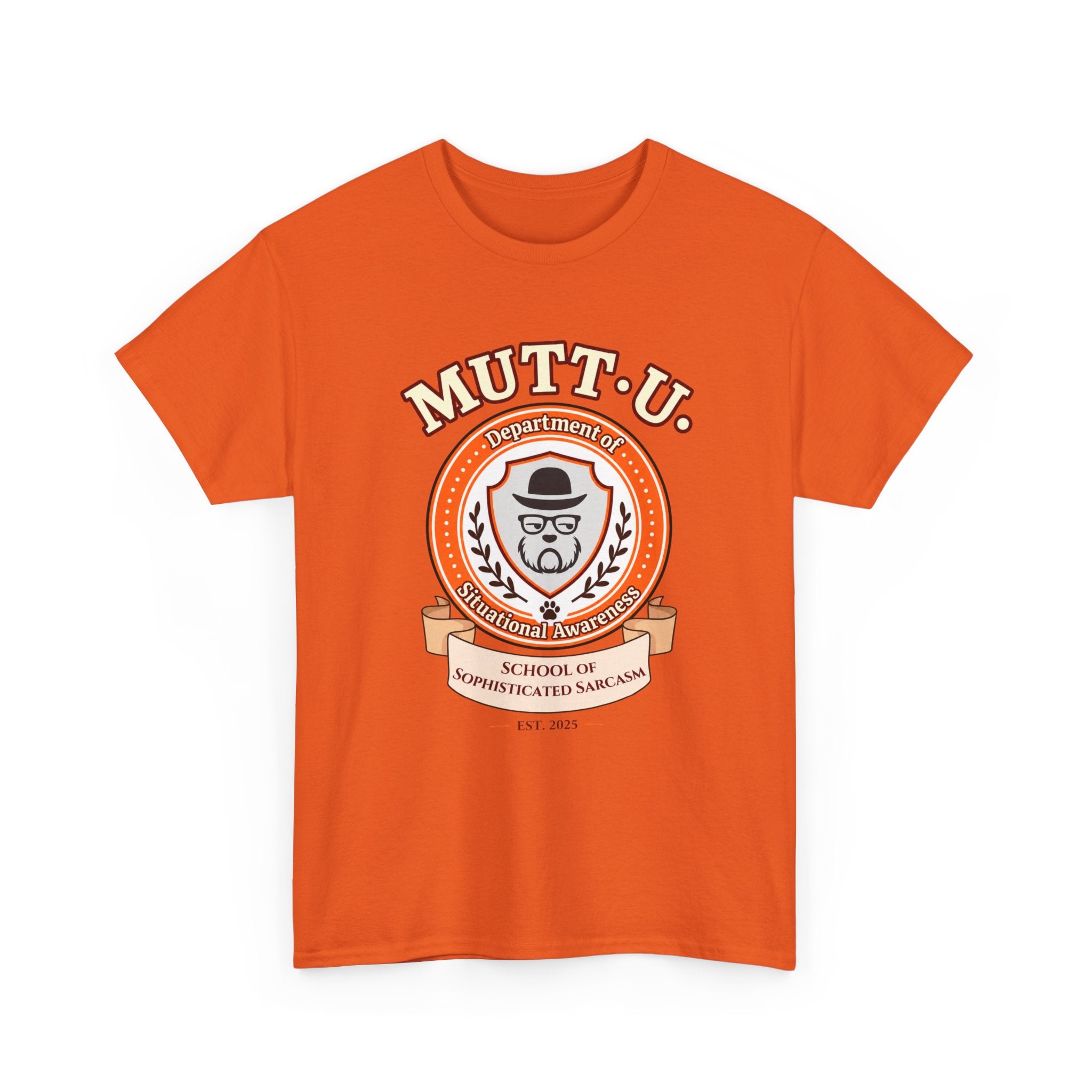 MUTT-U Campus T‑Shirt — School Sophisticated of Sarcasm Mutt Logo Graphic Tee