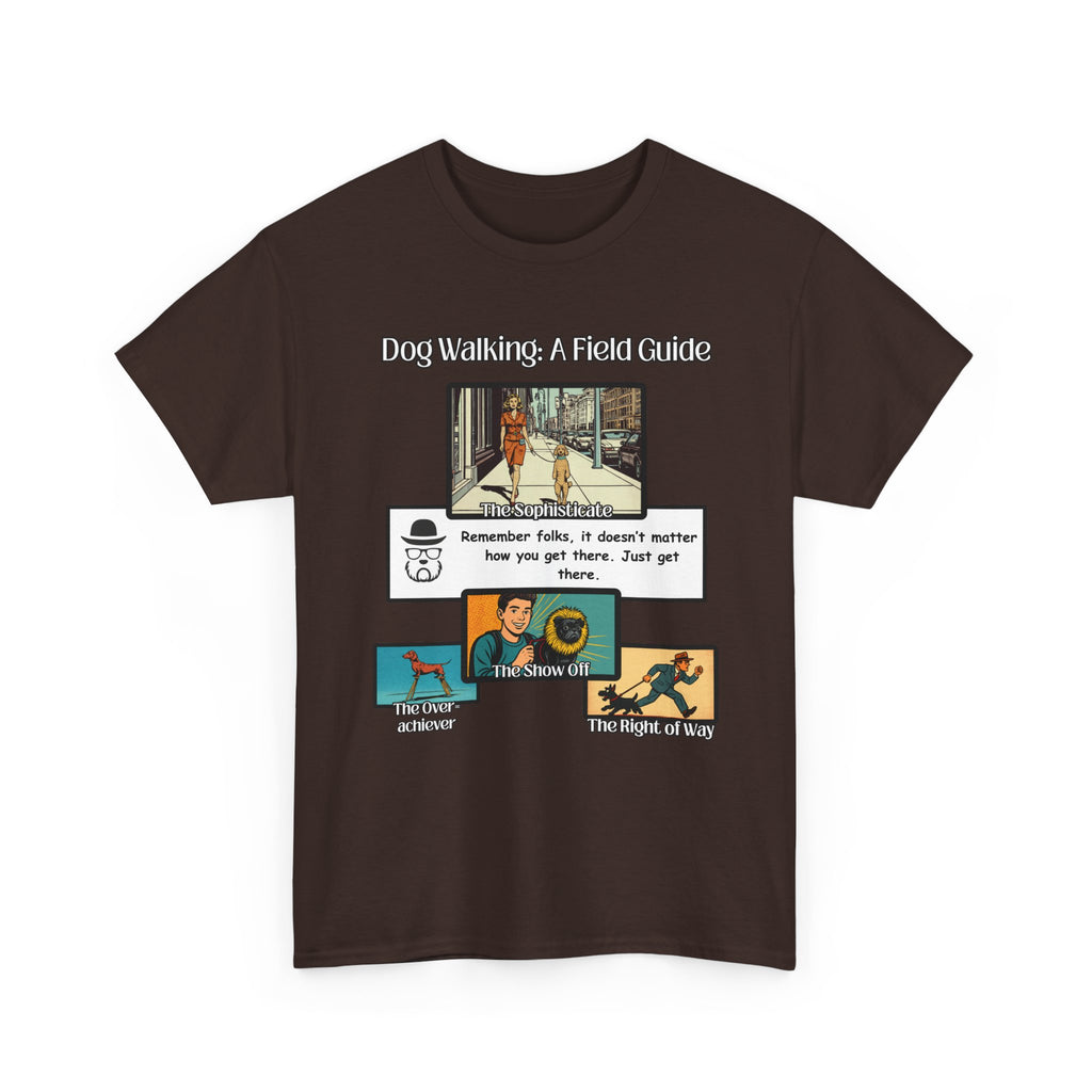 Dog Walking Guide — "Dog Walking: A Field Guide" Illustrated Graphic Tee