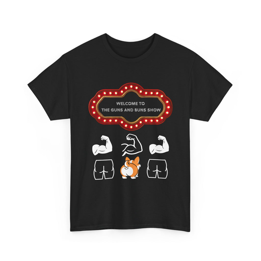 Corgi Buns & Guns Show Graphic Tee