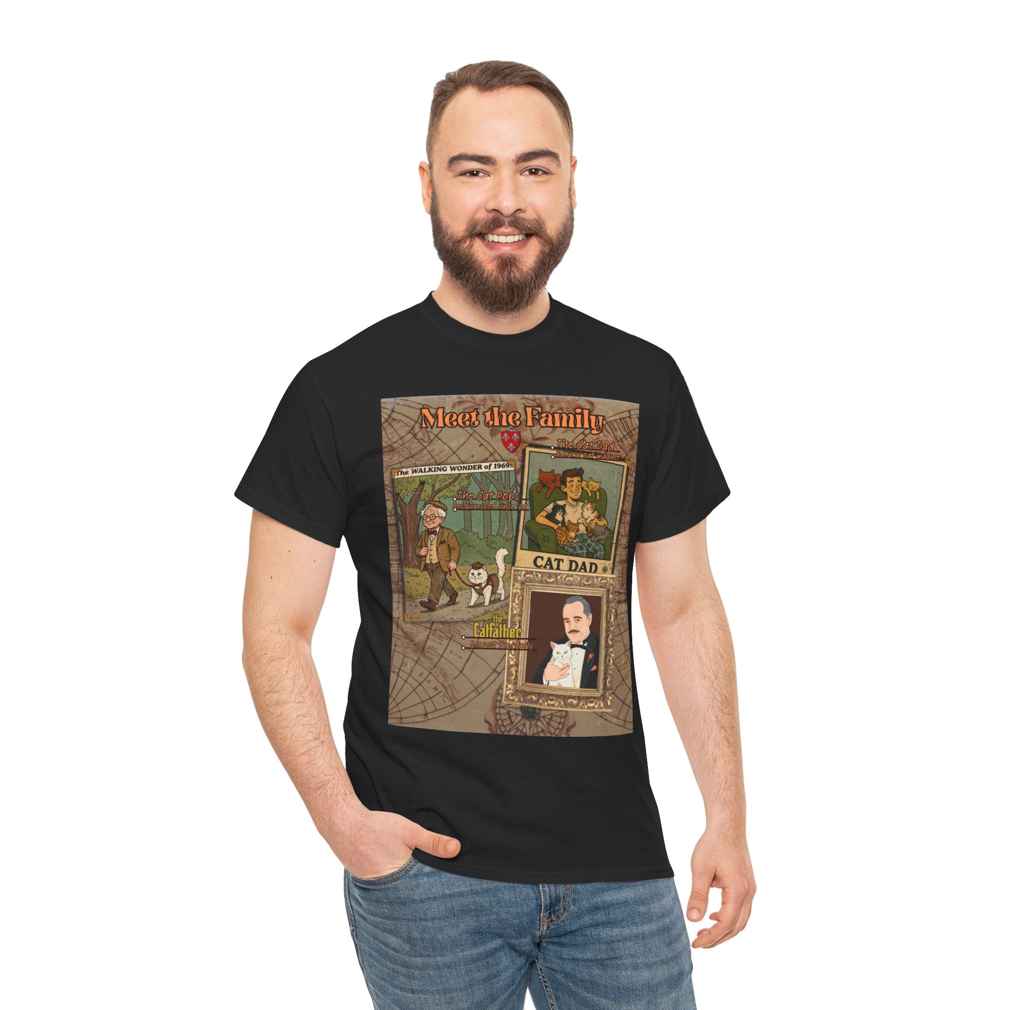 Cat Pops Retro T-Shirt – Vintage Style Cad Dad Graphic Tee