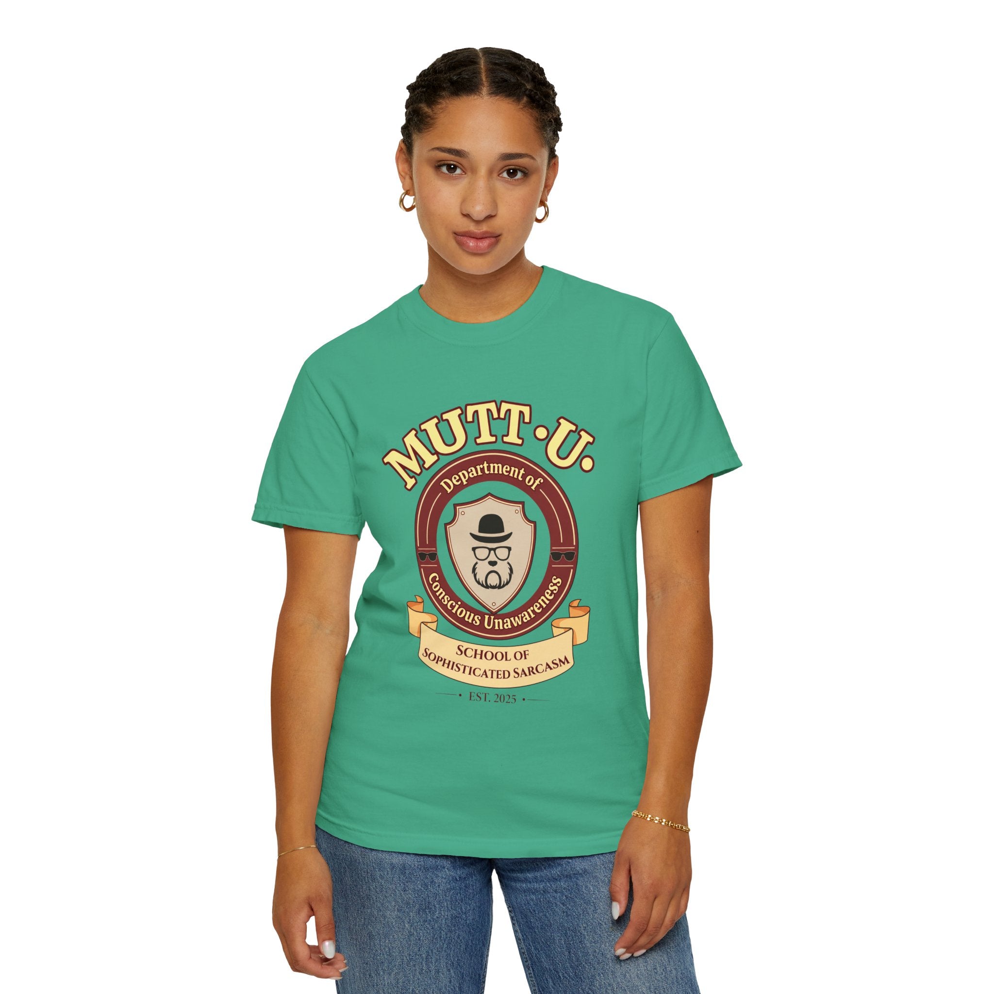 Mutt-U Campus T-Shirt - Dept of Conscious Unawareness Refined Graphic Tee