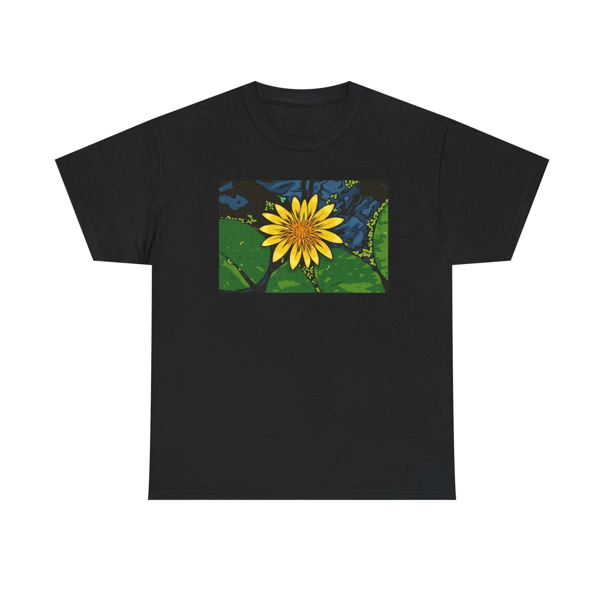 Lily Pad Floral Tee - Unisex Heavy Cotton Shirt