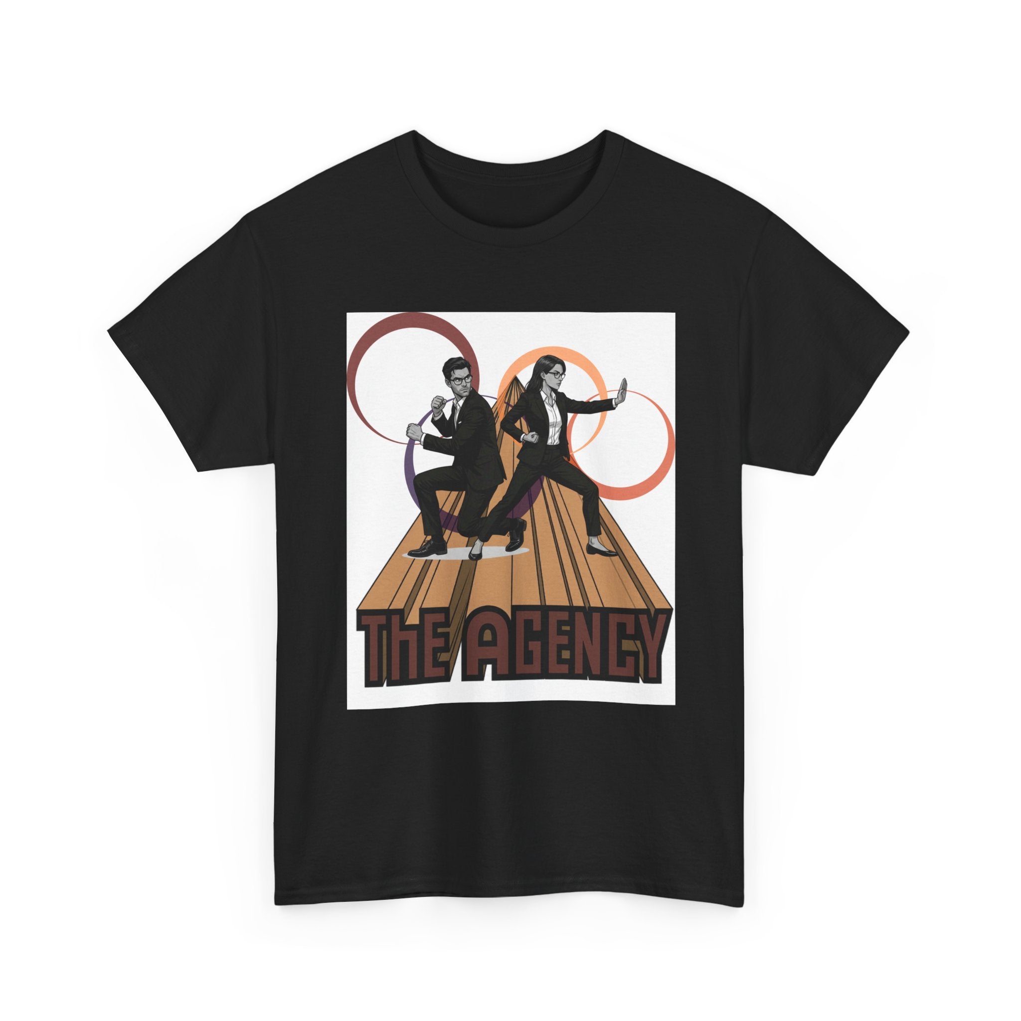 The Agency Graphic Tee — Retro Duo Vintage Poster Design