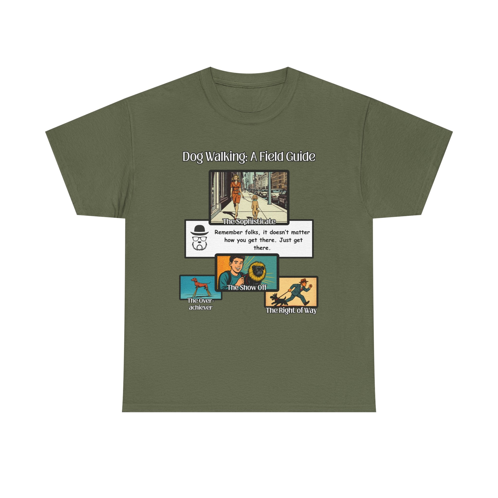 Dog Walking Guide — "Dog Walking: A Field Guide" Illustrated Graphic Tee