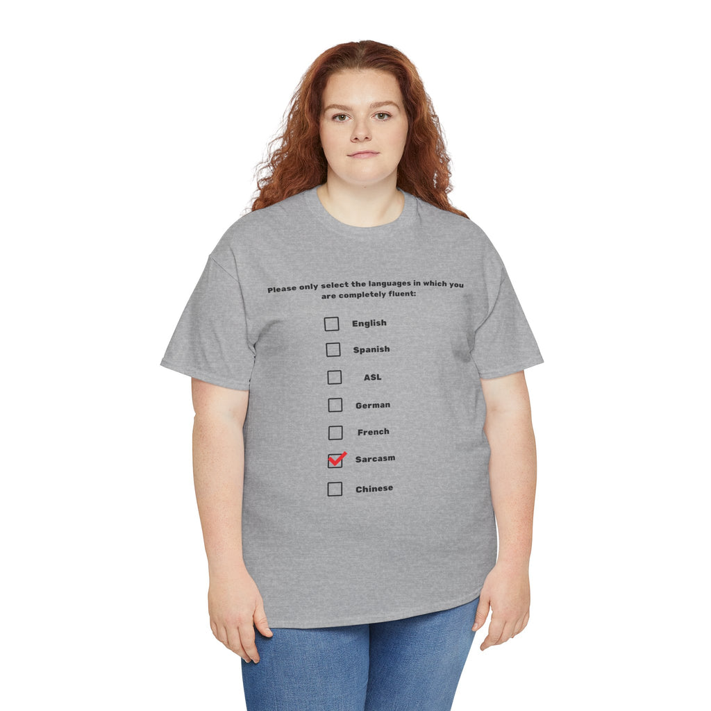 Language Checkbox Graphic Tee - Sarcasm
