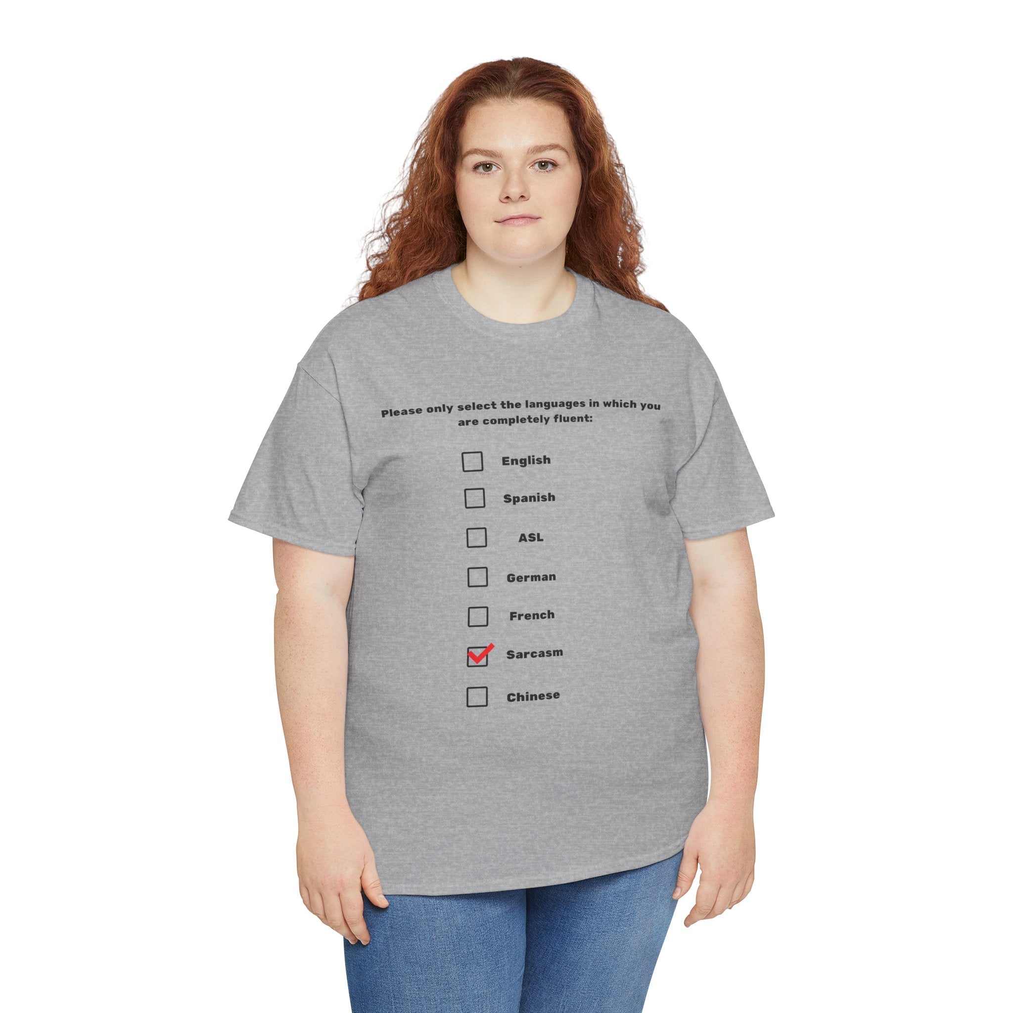 Language Checkbox Graphic Tee - Sarcasm