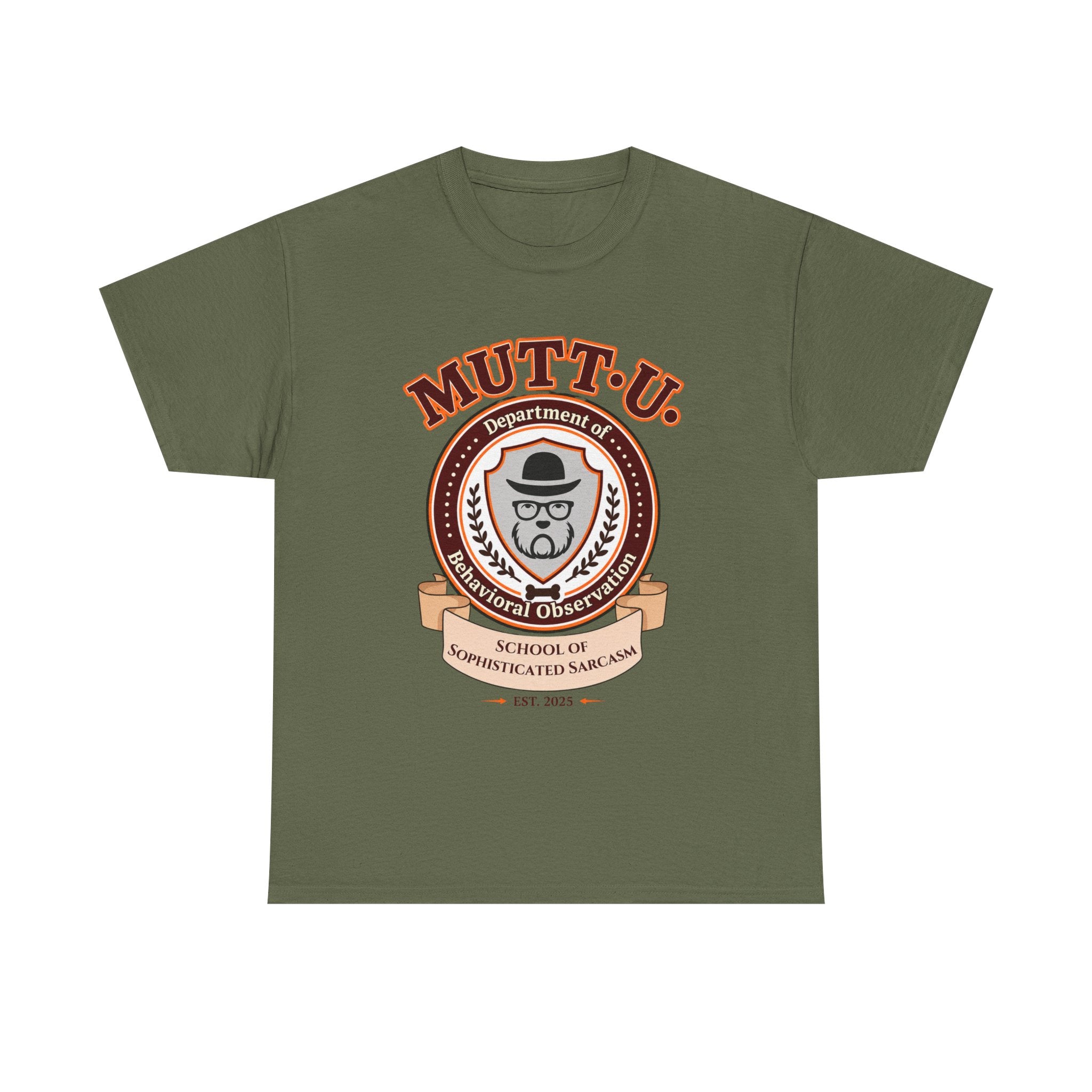 Mutt U Campus T-Shirt - Dept of Behavioral Observation Mutt Logo Graphic Tee