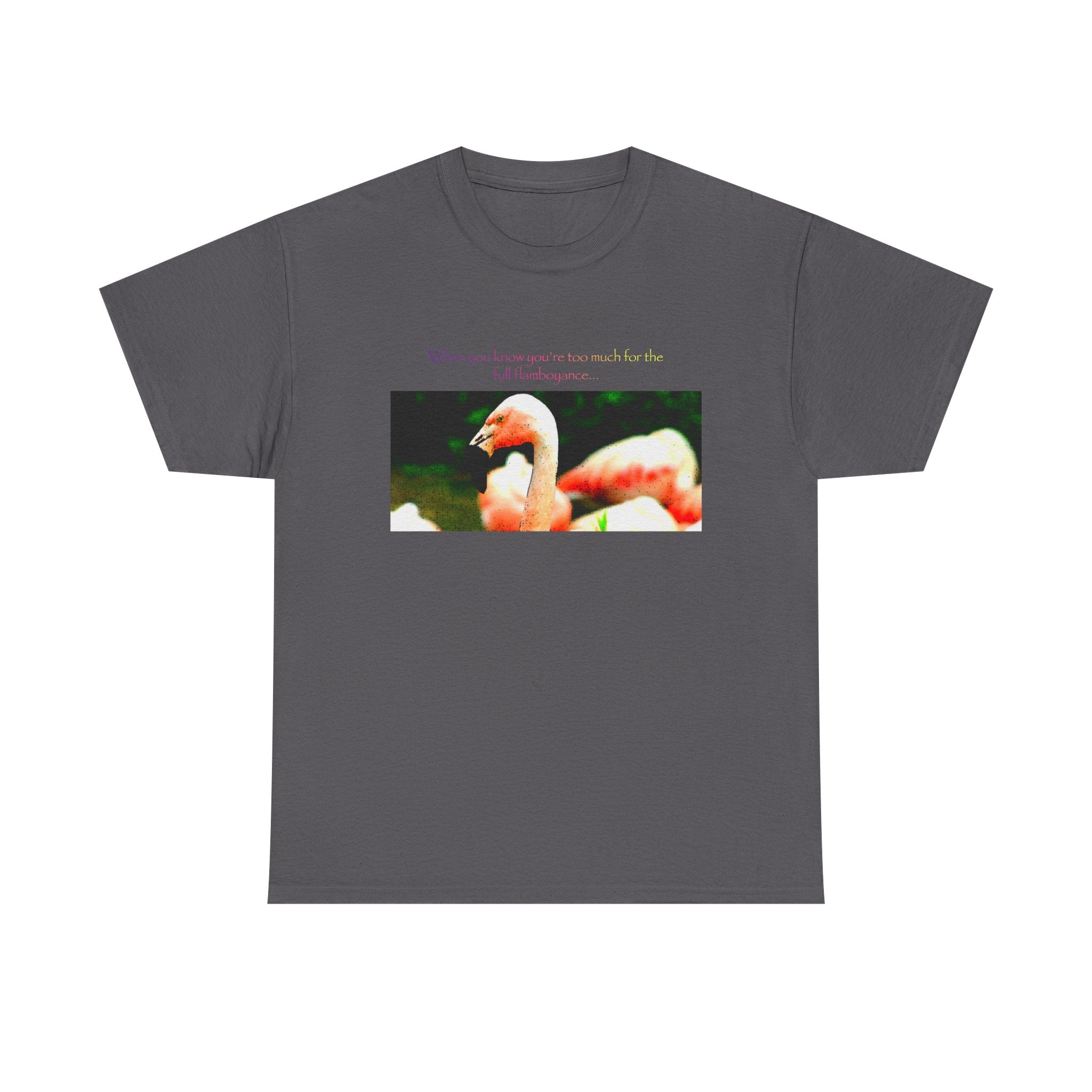Flamingo Photo Tee — "Everyone Loves You for Who You Are" Graphic T‑Shirt