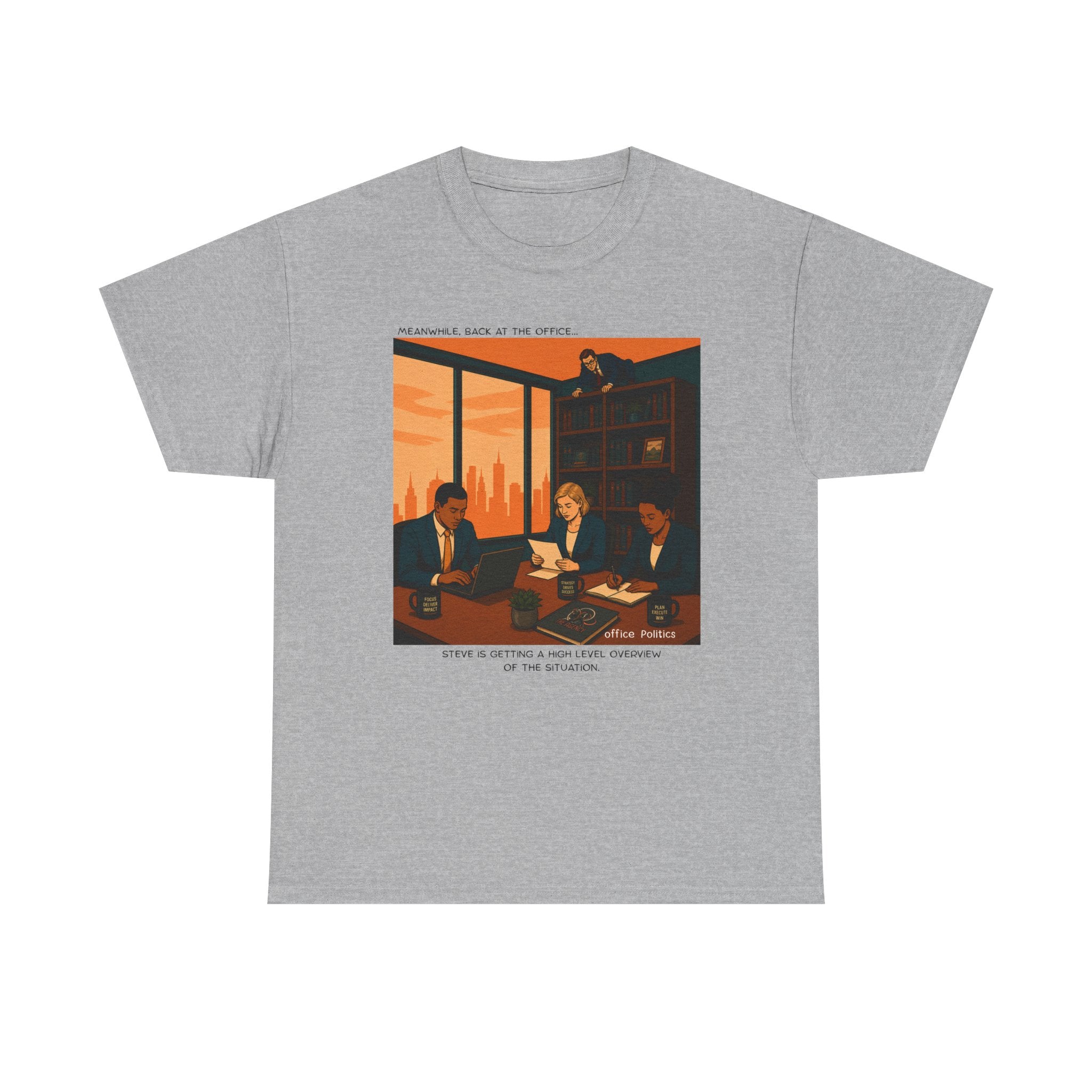 office Politics Retro T-Shirt — Steve's Overview Vintage Style Graphic Tee