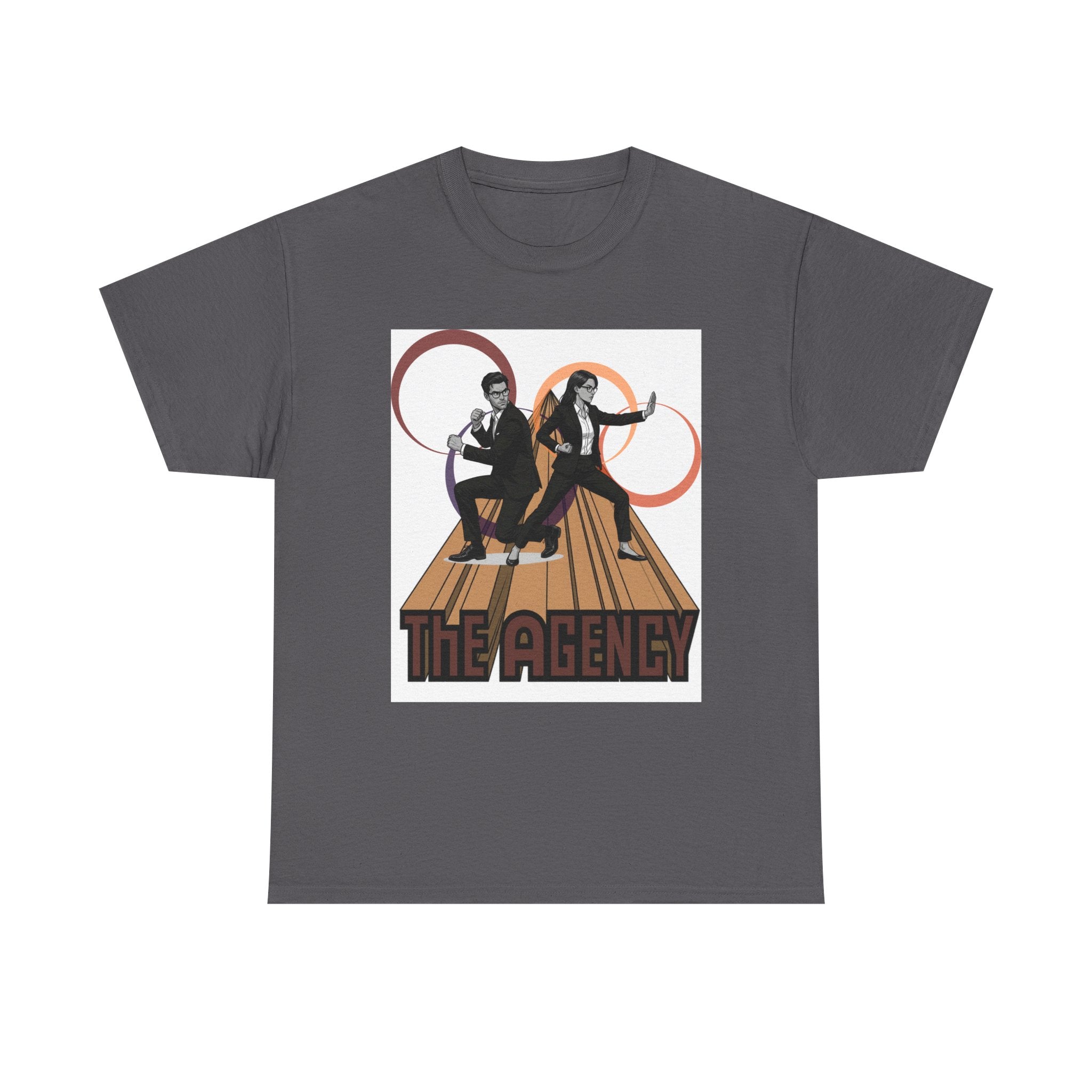The Agency Graphic Tee — Retro Duo Vintage Poster Design