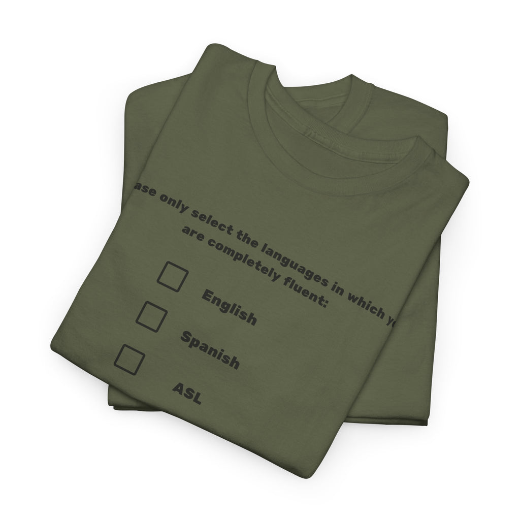 Language Checkbox Graphic Tee - Sarcasm
